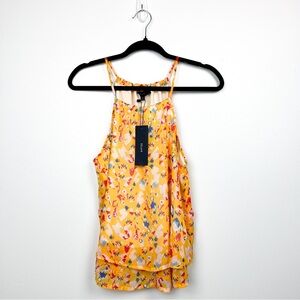 NWT Eclair Yellow Patterned Tank Top